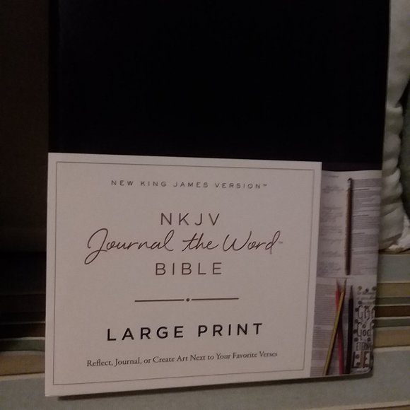 NIV, Journal the Word Bible, Hardcover, Black, Red Letter, Comfort Print - Picture 1 of 7